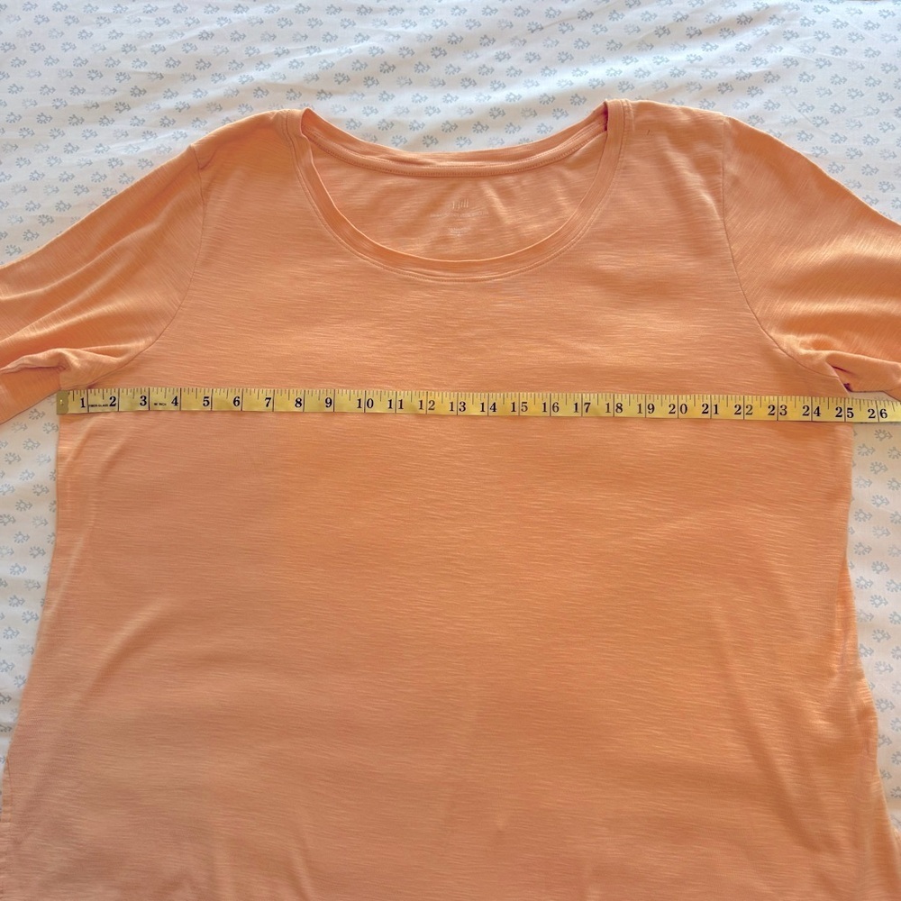 J. Jill Women's Coral 100% Pima Cotton XL Top - Picture 4 of 5